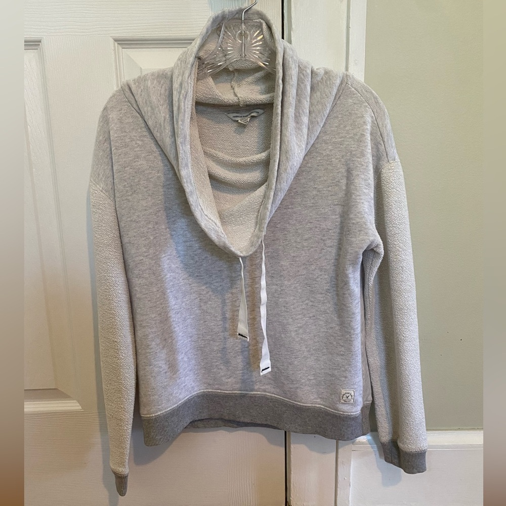 American Eagle Gray Cowl Neck Women's Sweatshirt